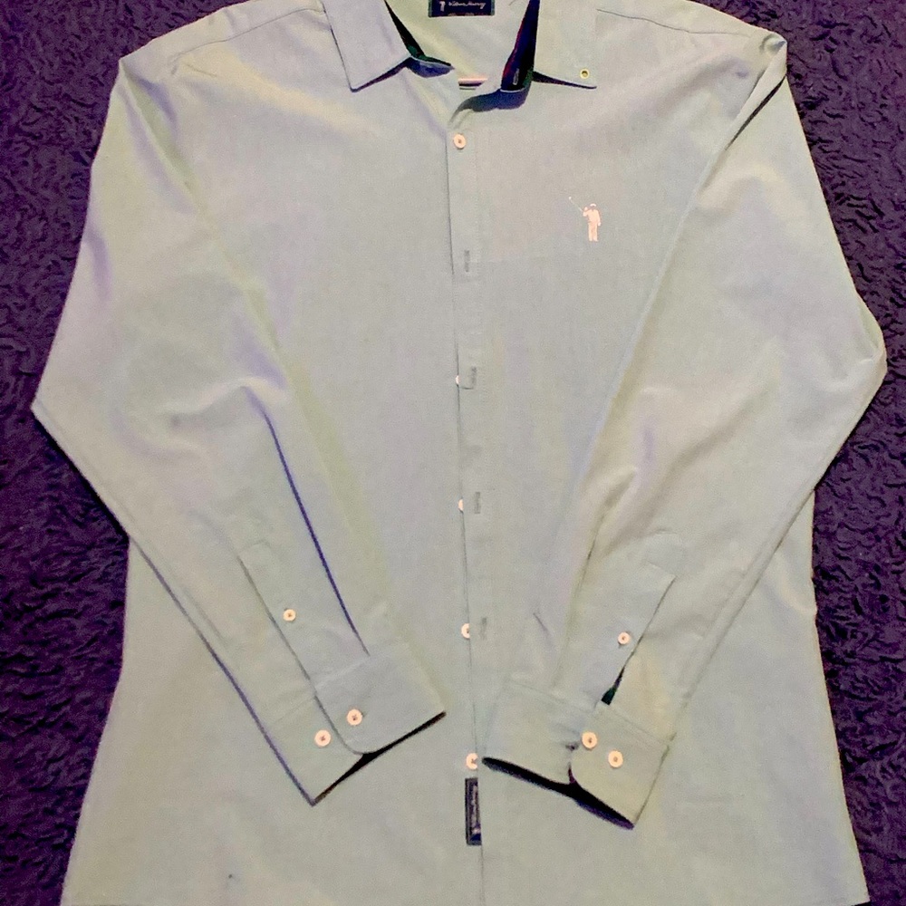 William Murray golf classic button down, large, sea foam green